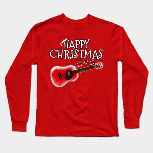 Christmas Acoustic Guitar Teacher Guitarist Xmas 2022 Long Sleeve T-Shirt